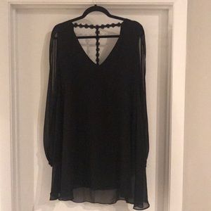 Black Dress with back and sleeve details